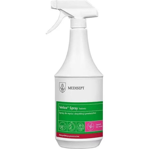 Velox Spray Tea Tonic Medisept zapachowy płyn do mycia i dezynfekcji powierzchni 1L